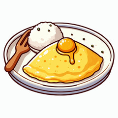 vector illustration of a tasty breakfast