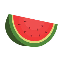 slice of watermelon isolated on white