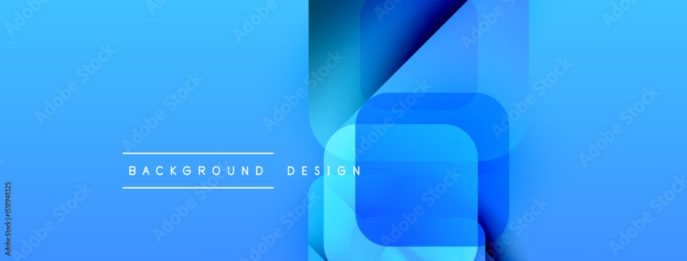 Poster abstract blue gradients create modern geometric shapes. text reads background design. minimalist sty