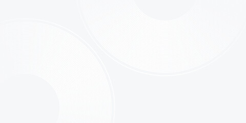 Modern white glowing geometric lines on gray background. Modern shiny blue circle lines pattern abstract modern design art