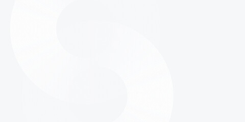 Modern white glowing geometric lines on gray background. Modern shiny blue circle lines pattern abstract