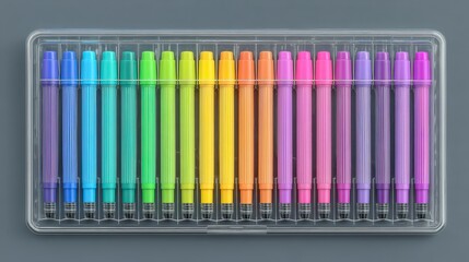 Colorful Fine Liner Pens in Case  Rainbow Stationery  Art Supplies