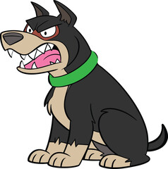 Angry dog emotion