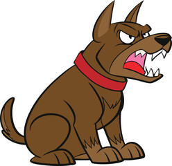 Dog emotion and expression angry