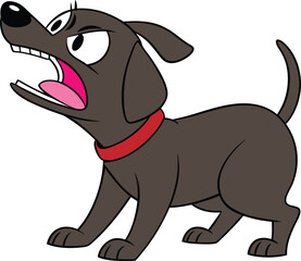 Dog emotion and expression angry