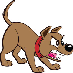 Angry dog emotion