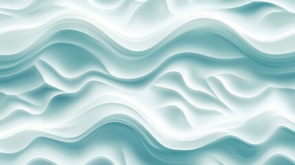 Obraz premium Abstract Teal Wave Pattern: Serene and Smooth Curves