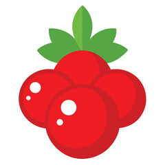 Red currant icon single berry isolated on white background
