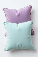 Stacked Decorative Pillows in Pastel Colors