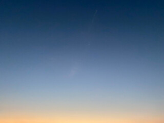 Morning Sunrise Sky Background with Summer Nature Gold Gradient Light and Cloud on Colorful Blue and Orange Sunset Landscape Backdrop, 