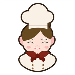 Colored Chef Cartoon Illustration