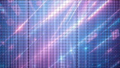 Fototapeta premium create an abstract art piece featuring a metal grid background set against a backdrop of glaring beams