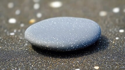Smooth grey stone on dark sand speckled texture