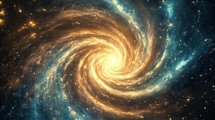 Cosmic Spiral Galaxy Celestial Swirl of Stars and Light