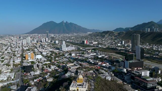 Towering Ambition: Monterrey&rsquo;s Corporate Skyscrapers. San Pedro Garza Garc&iacute;a, Mexico's richest municipality with Cerro de la Silla in the background.