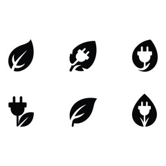 Green energy for sustainability with minimalist black and