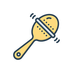 Color illustration icon for clack