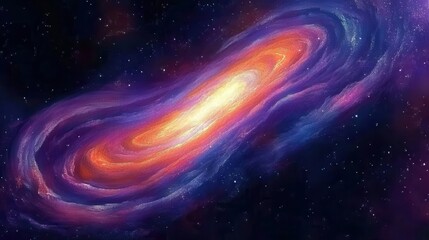 Cosmic swirl vibrant nebula star dust galaxy art