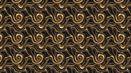 Liquid gold and black marble swirl, elegant and fluid.