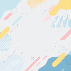 Abstract Pastel Background with Geometric Shapes and Patterns