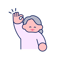 シンプルポップ/OKするおばあちゃん