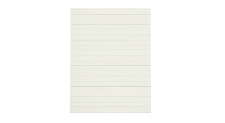 Blank Lined Note Paper Template for Writing and Printing.