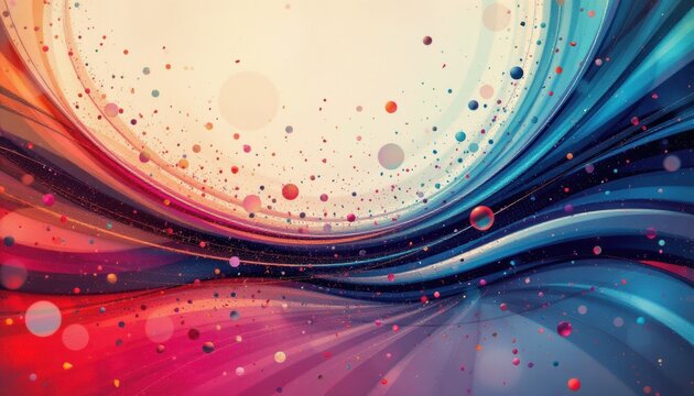 create a captivating puter generated abstract image featuring curves and particles, include a beautiful vintage texture for added depth and variety