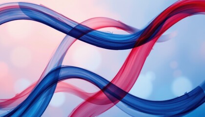 create a captivating abstract image featuring a crystal blue color palette, with bended lines painted in various hues over a soft diffused background