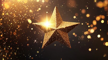 Golden Star Sparkle: A Festive Celebration
