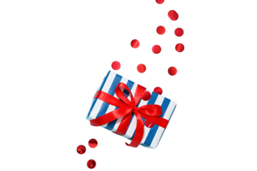 4 July holiday attributes, isolated on white background, PNG