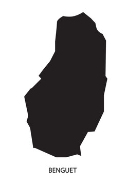 Benguet, Philippines Map in black figure