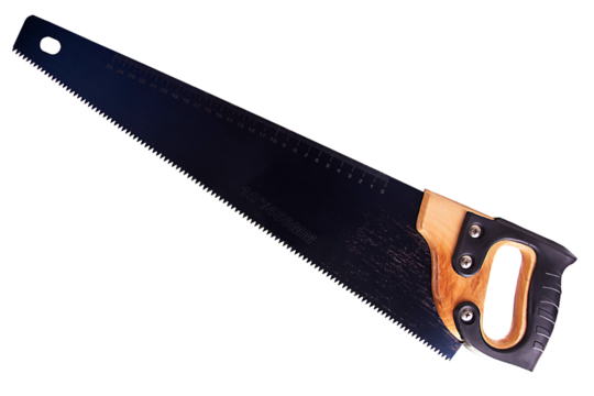 hand saw isolated on white, transparent background. png image