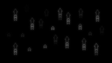 Animation arrow pointing up on blue glow isolated transparent background in 4k alpha channel. suitable for business, investment, financia, Technology abstract background with blue orange arrows - Powered by Adobe