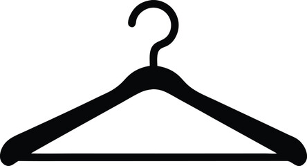 clothes hanger silhouette vector