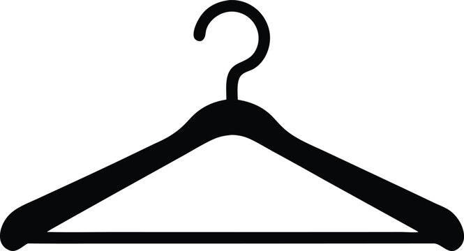 clothes hanger silhouette vector