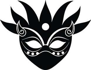 carnival mask silhouette vector