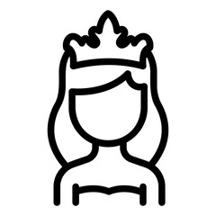 princess Line Icon © Sentya