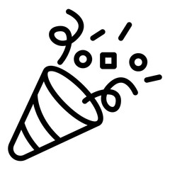 party popper Line Icon