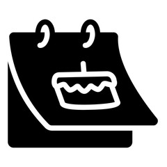 birthday calendar Solid icon
