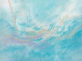 Obraz premium Abstract watercolor sky pastel blue gold hues