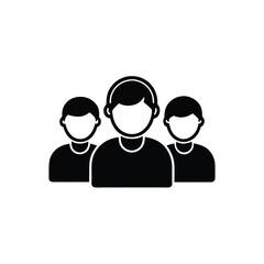 Three Men, Side by Side, in a Simple Black and White