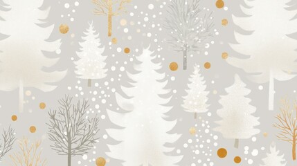 Winter Wonderland: A Festive Forest of Silver and Gold