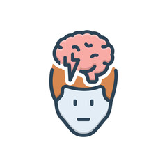 Color illustration icon for stroke