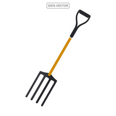 Garden pitchfork isolated on transparant background