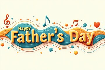 Celebrating father's day with joyful decorations home graphic design cheerful atmosphere vibrant colors