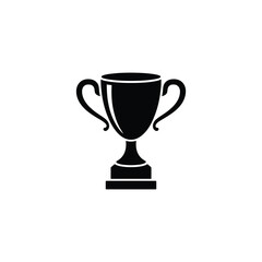Simple Black and White of a Shiny Trophy Illustration