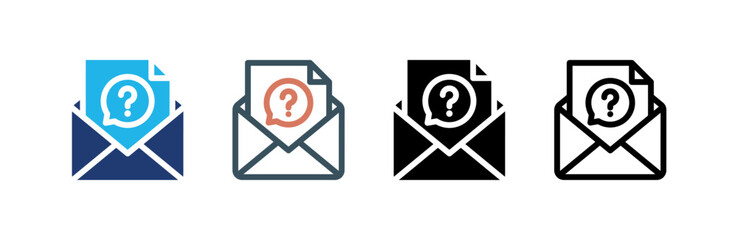 Mail icon set multiple style collection