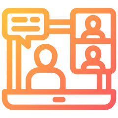 Online Training icon symbol. Vector illustration.