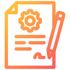 Contract icon symbol. Vector illustration.