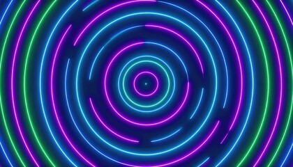 Neon coil ribbons twisting gracefully in a slow seamless loop